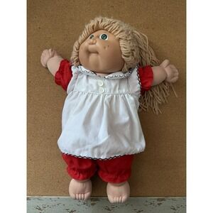 Cabbage Patch Kids 1982 Girl Doll Tan Hair Green Eyes Dimples